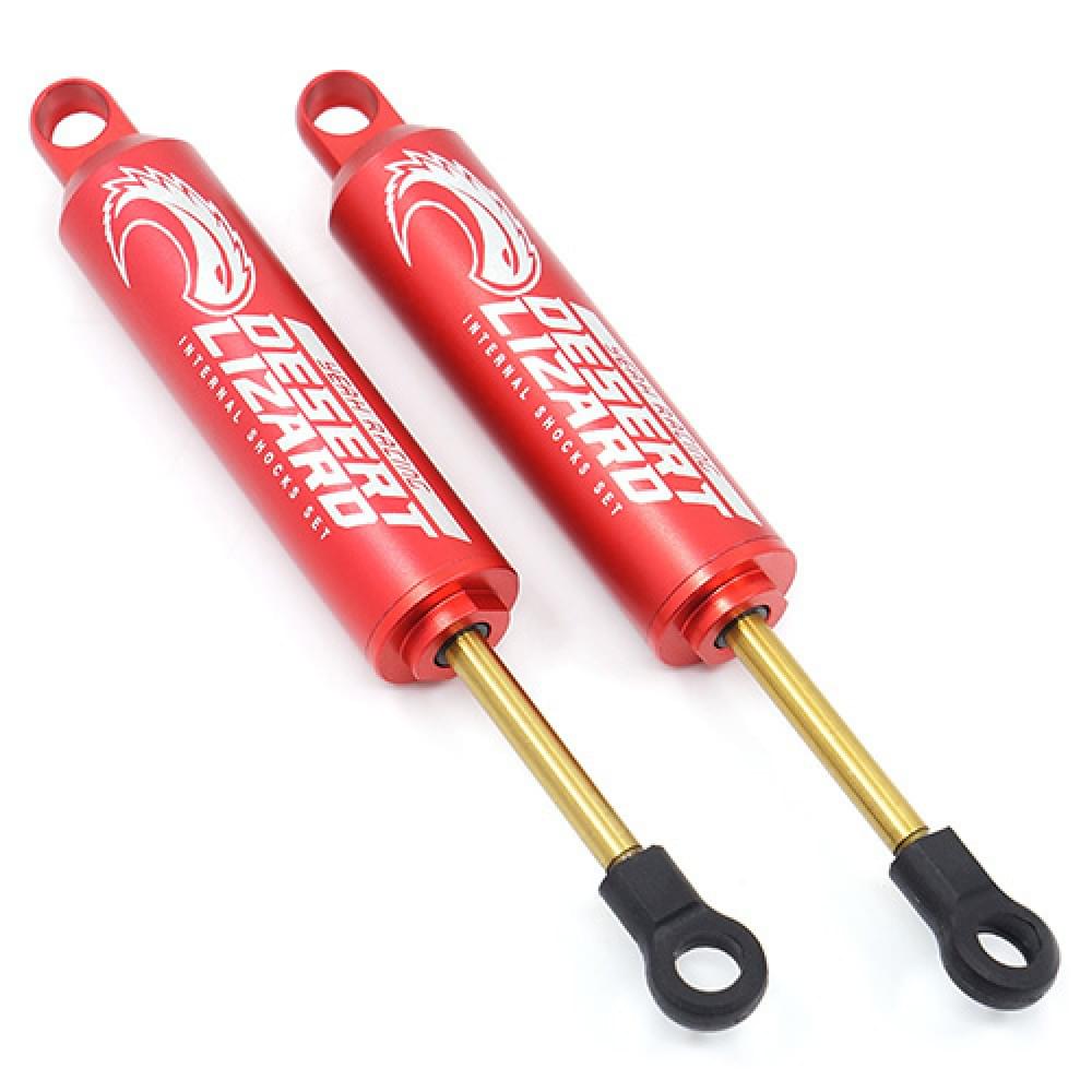 Yeah Racing 2 Amortisseurs Desert Lizard 100mm rouge pour Crawler 1/10 - Breizh Modélisme.