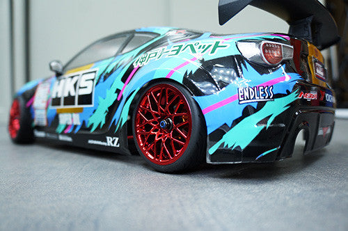 Yeah Racing 4 roues AV/ARR rouge avec Pneus pour 1/10 Touring - Breizh Modélisme.