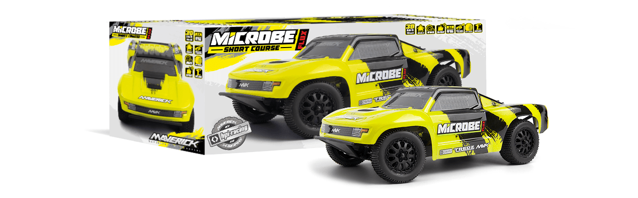 Short course 1/24 Brushless SC flux Maverick Microbe RC jaune – MV151509