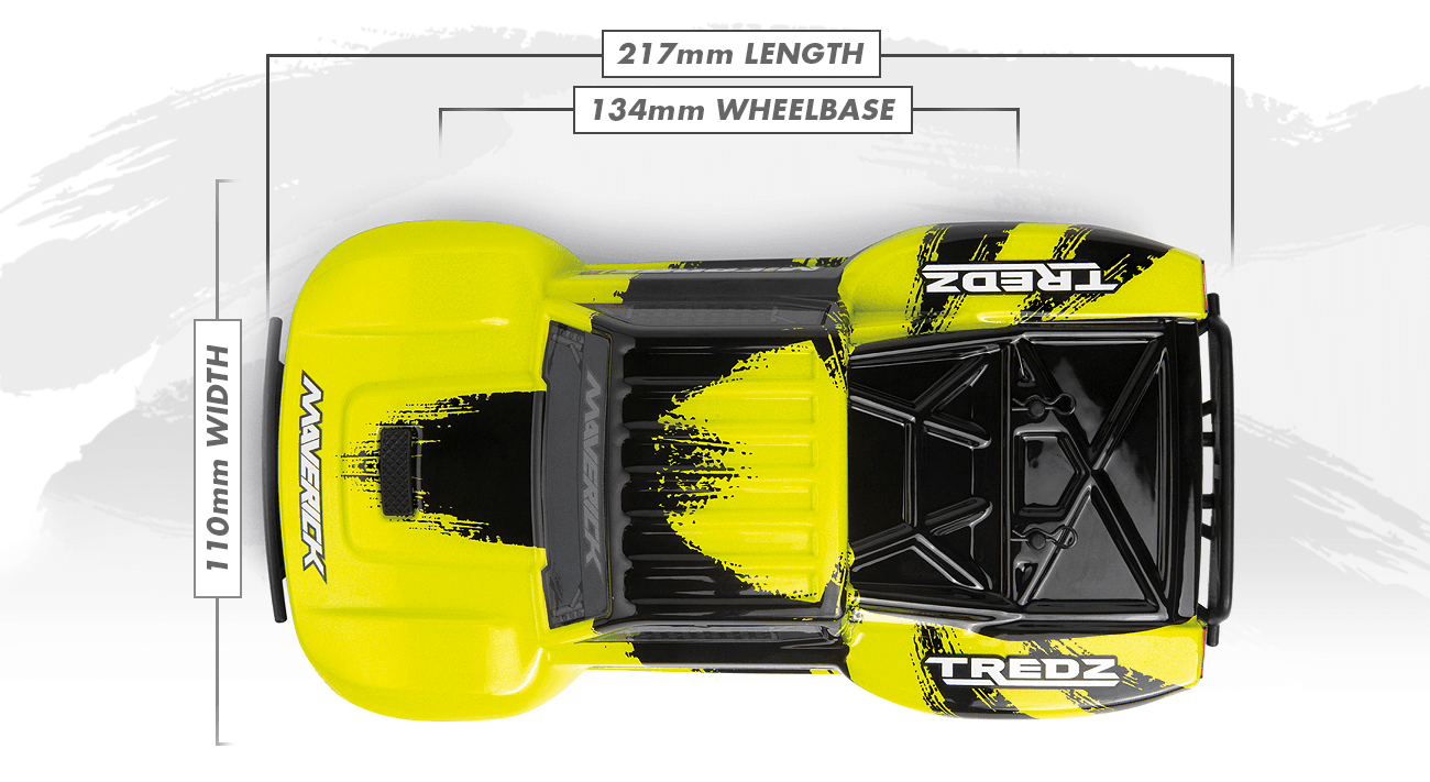 Short course 1/24 Brushless SC flux Maverick Microbe RC jaune – MV151509