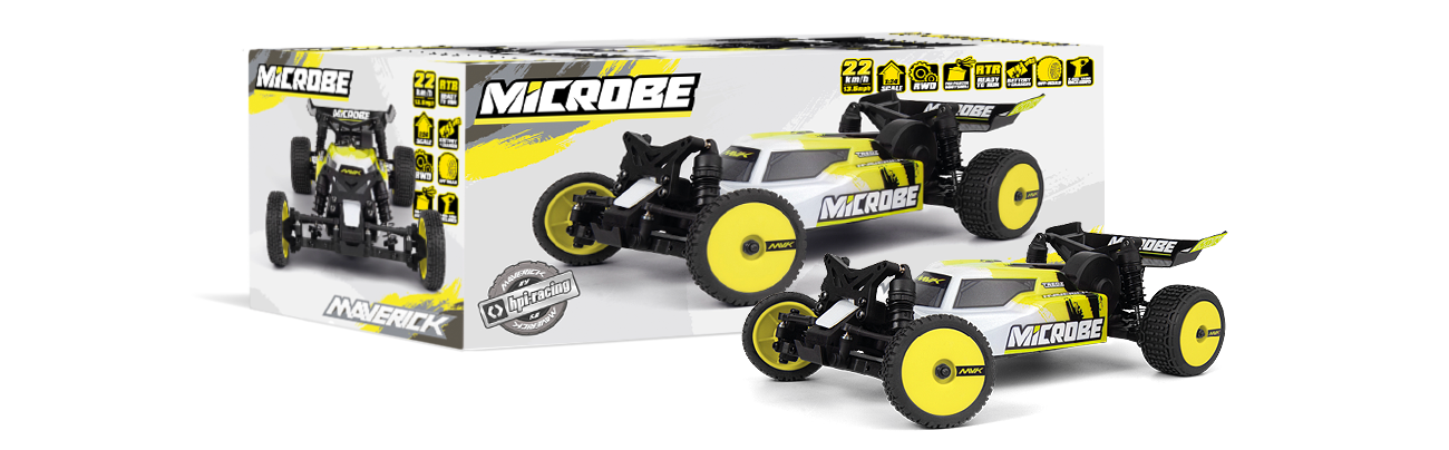 Buggy 1/24 Maverick Microbe – Voiture RC Tout-Terrain MV150850