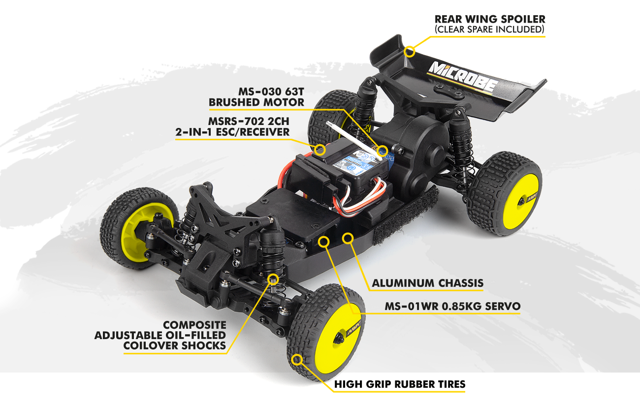 Buggy 1/24 Maverick Microbe – Voiture RC Tout-Terrain MV150850
