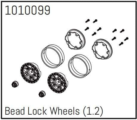 1.2 Beadlock Wheels - PRO Crawler 1:18 (4)" - Breizh Modélisme.
