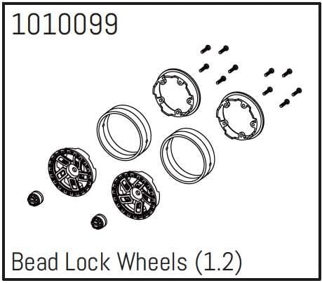 1.2 Beadlock Wheels - PRO Crawler 1:18 (4)" - Breizh Modélisme.