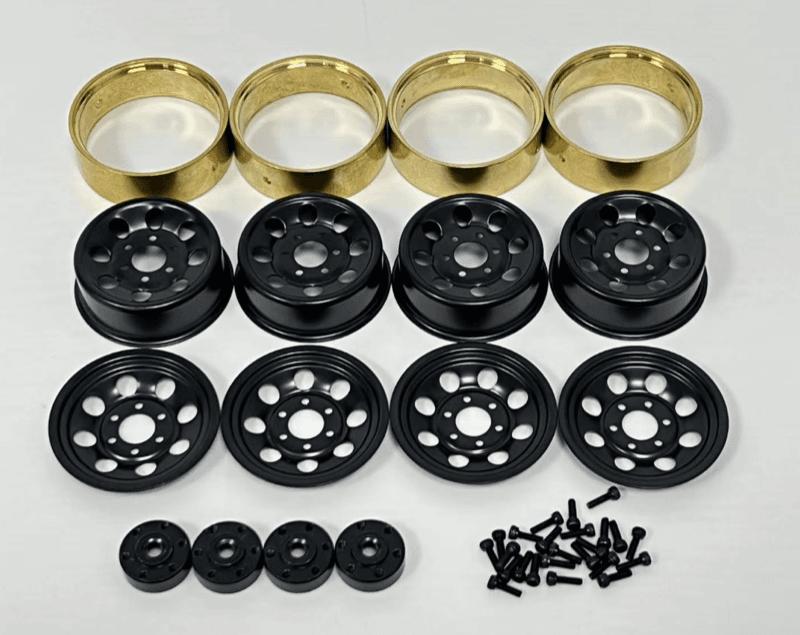 1.2 Steel Bead Lock Wheels - black (4)" - Breizh Modélisme.