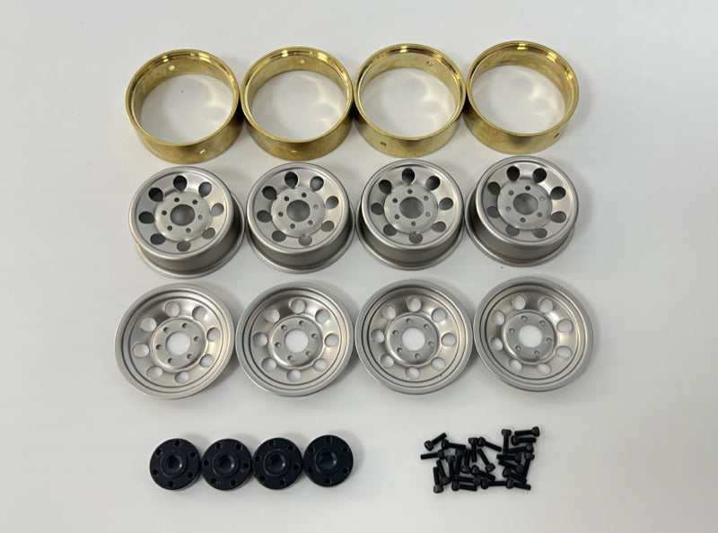 1.2 Steel Bead Lock Wheels - silver (4)" - Breizh Modélisme.