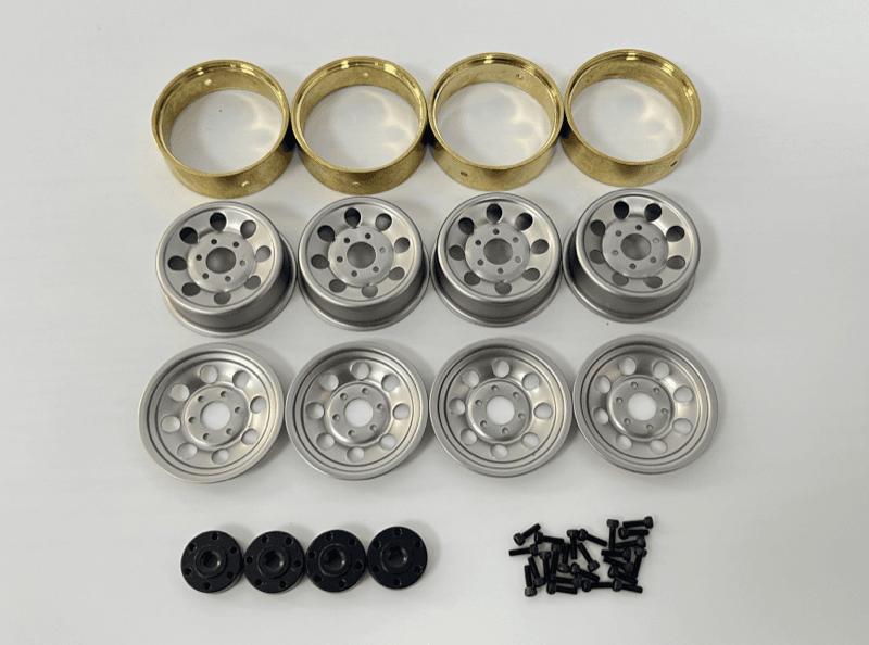 1.2 Steel Bead Lock Wheels - silver (4)" - Breizh Modélisme.