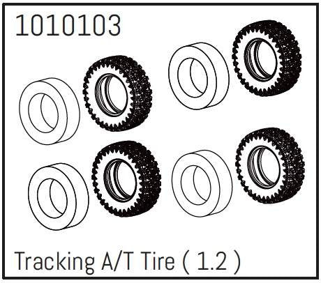 1.2 Tracking A/T Tire - PRO Crawler 1:18 (4)" - Breizh Modélisme.