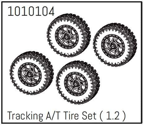 1.2 Tracking A/T Wheel Set - PRO Crawler 1:18 (4)" - Breizh Modélisme.