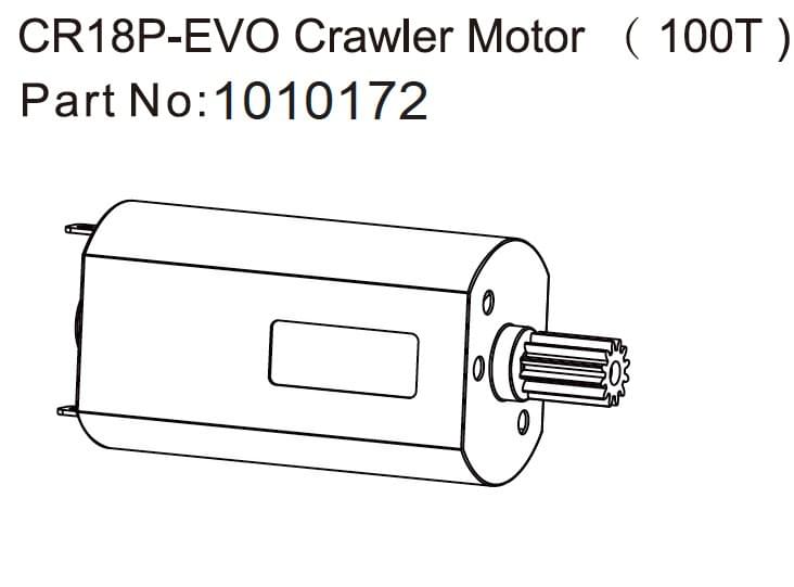 130 Crawler Motor (100T) - EVO 1:18 - Breizh Modélisme.