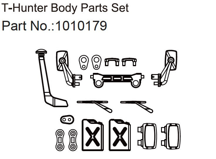 Body Part Set T-Hunter - EVO 1:18 - Breizh Modélisme.