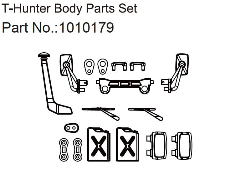 Body Part Set T-Hunter - EVO 1:18 - Breizh Modélisme.