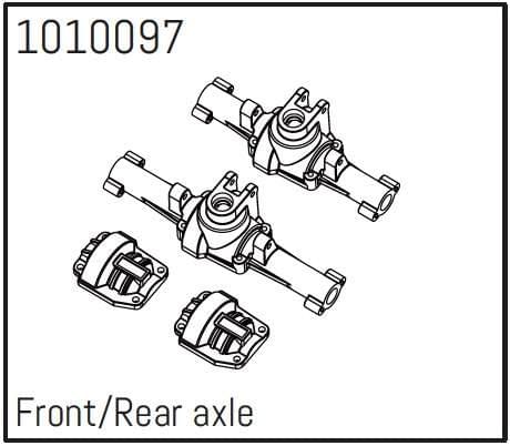 Front/Rear Axle Set - PRO Crawler 1:18 - Breizh Modélisme.