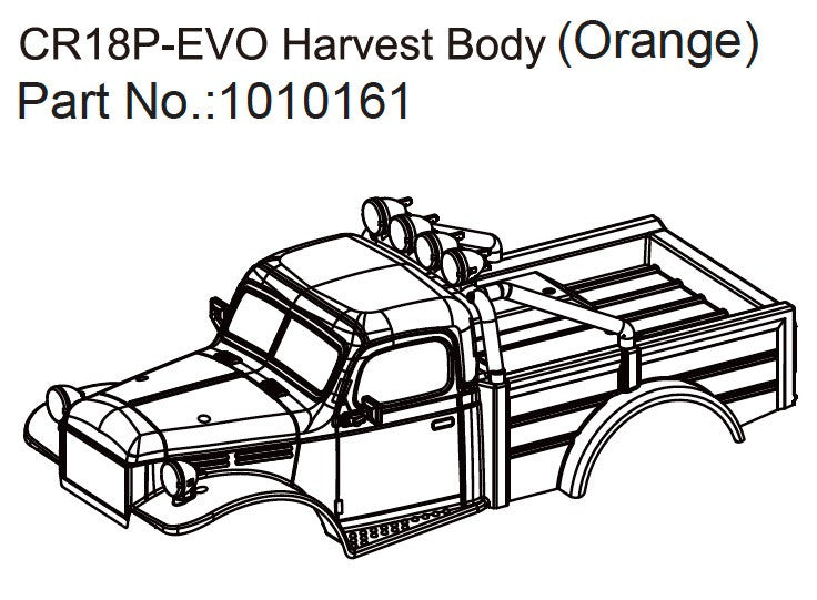 Harvest Body (orange) - EVO 1:18 - Breizh Modélisme.