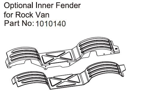 Optional Inner Fender Rock Van - Breizh Modélisme.