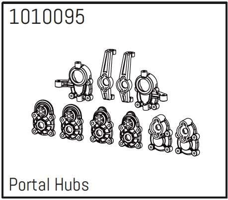 Portal Hub Set - PRO Crawler 1:18 - Breizh Modélisme.