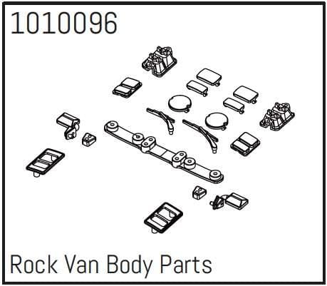 Rock Van Body Parts - PRO Crawler 1:18 - Breizh Modélisme.