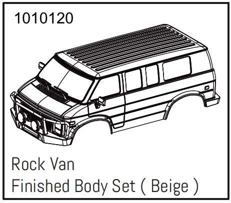 Rock Van PC Body Set (beige) - PRO Crawler 1:18 - Breizh Modélisme.