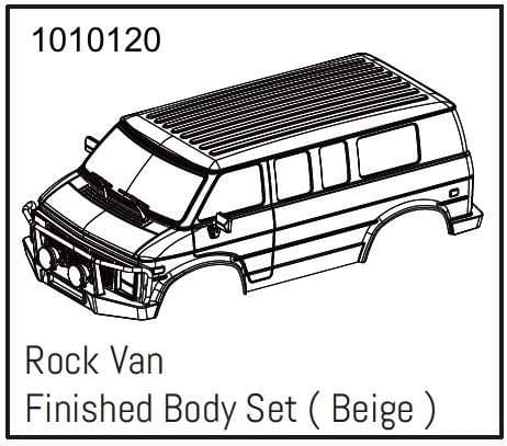 Rock Van PC Body Set (beige) - PRO Crawler 1:18 - Breizh Modélisme.
