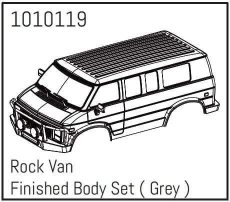 Rock Van PC Body Set (grey) - PRO Crawler 1:18 - Breizh Modélisme.