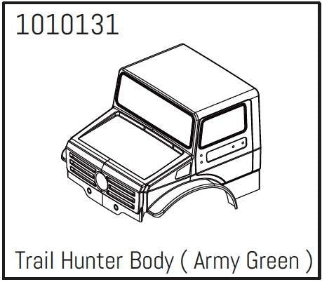 T-Hunter PC Body (army-green) - PRO Crawler 1:18 - Breizh Modélisme.