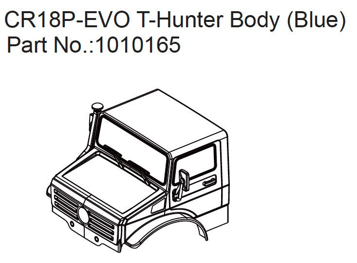 T-Hunter PC Body (blue) - EVO 1:18 - Breizh Modélisme.