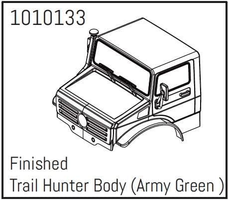 T-Hunter PC Body Set (army green) - PRO Crawler 1:18 - Breizh Modélisme.