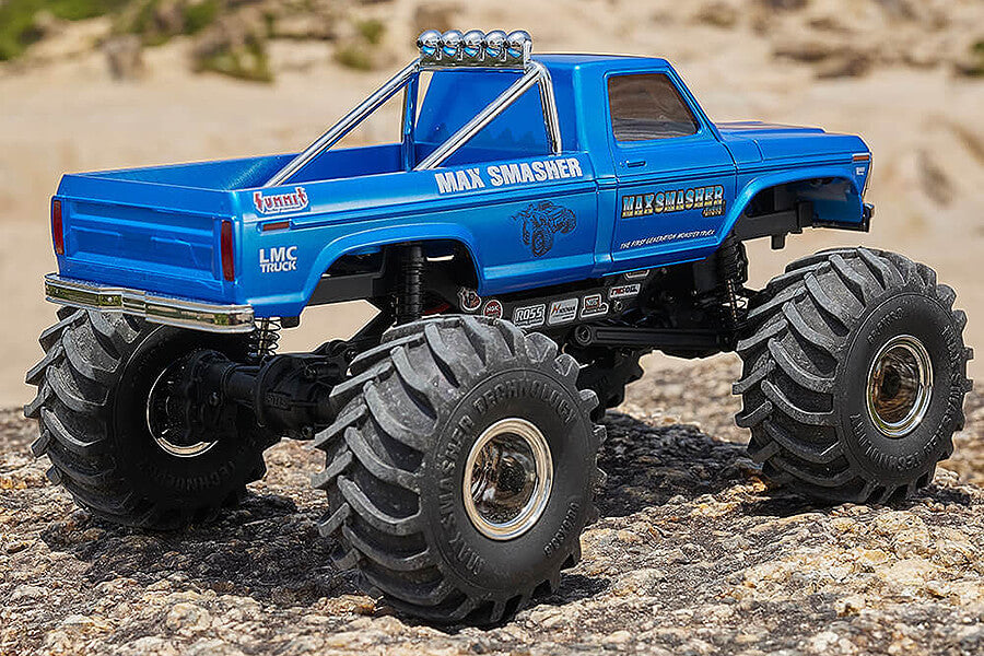 FMS 1/24e Smasher Monster truck FCX24 crawler Bleu - Prêt à rouler - Breizh Modélisme.