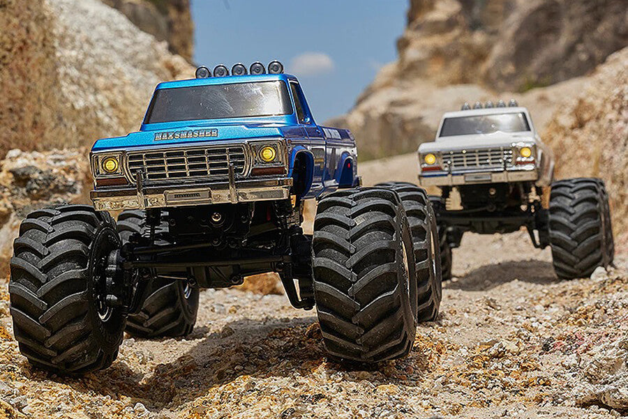 FMS 1/24e Smasher Monster truck FCX24 crawler Bleu - Prêt à rouler - Breizh Modélisme.