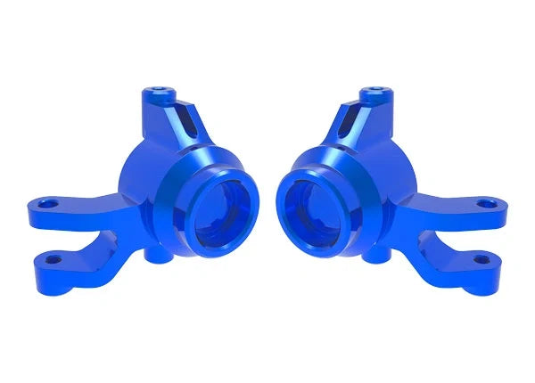 Blocs de direction Alu bleu (Paire) Mini Maxx - Traxxas 10734-BLUE - Breizh Modélisme.
