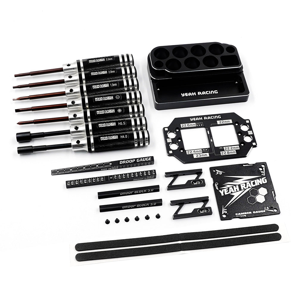 Ensemble d'outils et châssis Mini-Z en aluminium - YT-0254BK
