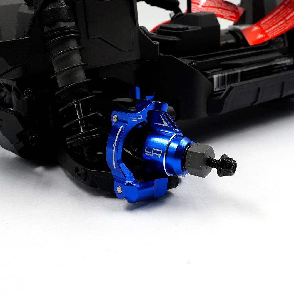 Fusée de direction avant noir en aluminium compatible avec Traxxas Mini Maxx Mini XRT