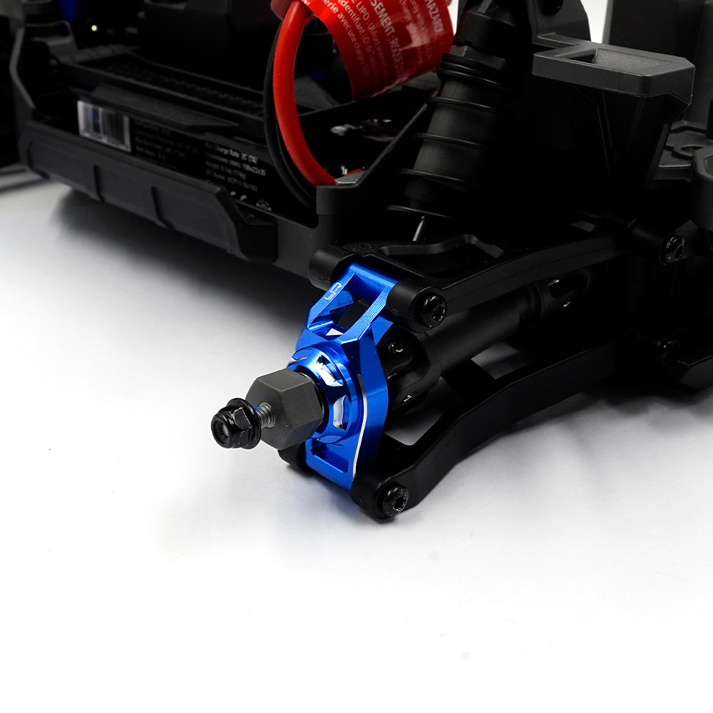 Jeu de moyeux arrière bleu en aluminium pour Traxxas Mini Maxx Mini XRT