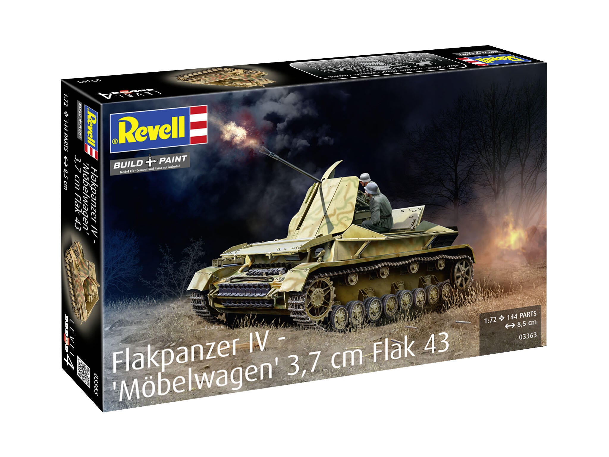 Maquette militaire Revell 03363 Flakpanzer IV - "Möbelwagen" 3,7 cm Flak 43