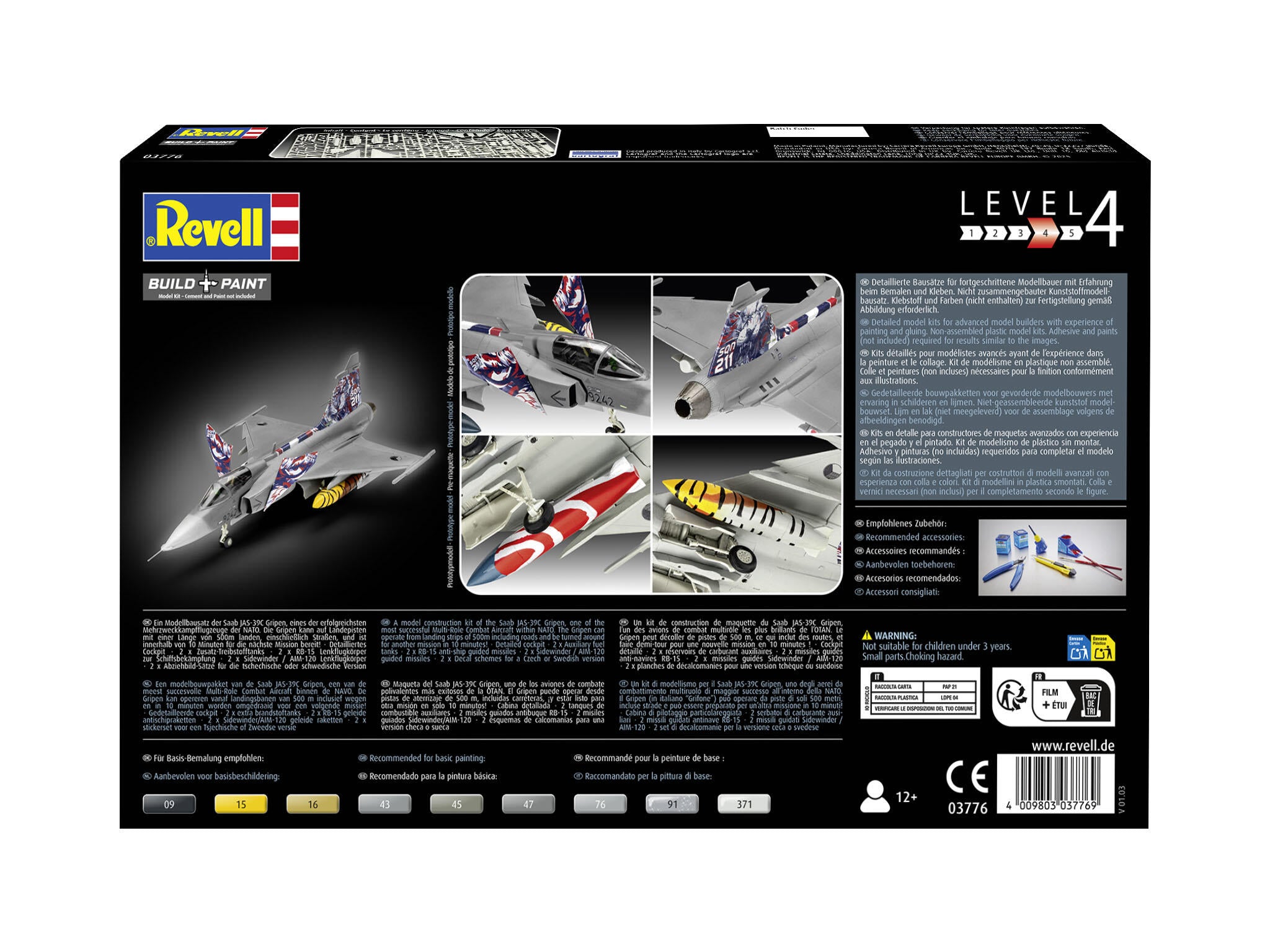 Maquette avion Revell 03776 Saab JAS-39C Gripen