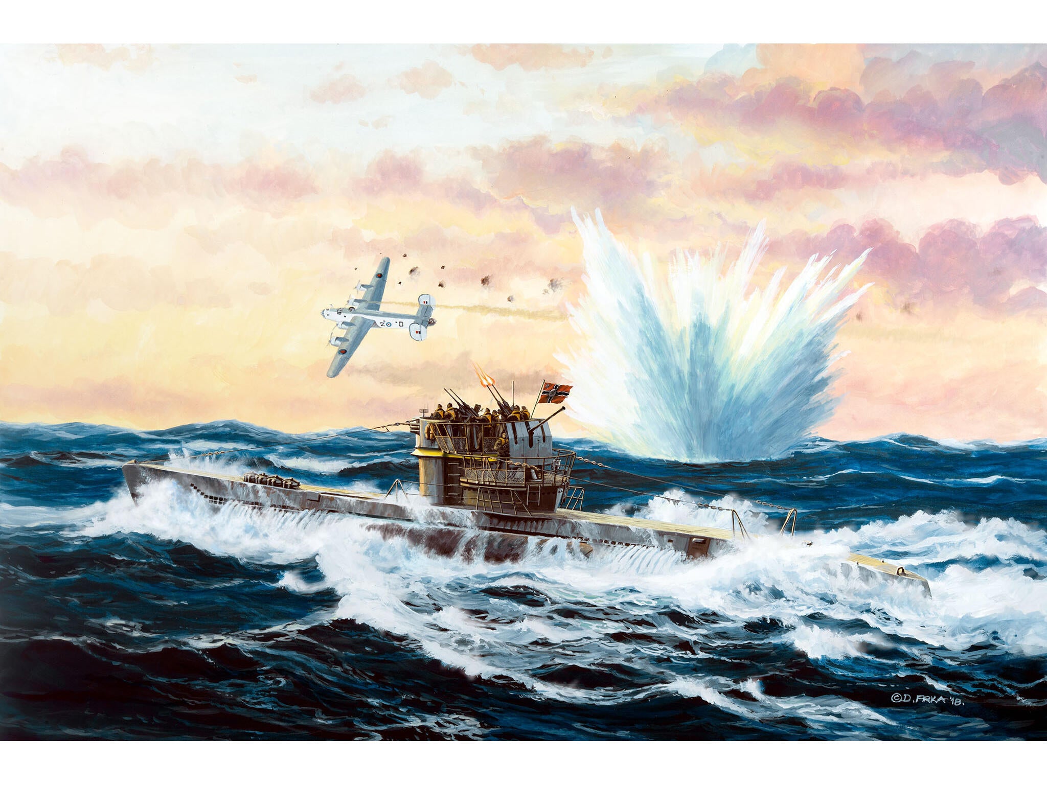 Maquette sous marin Revell 05154 Allemand Type VII C/4