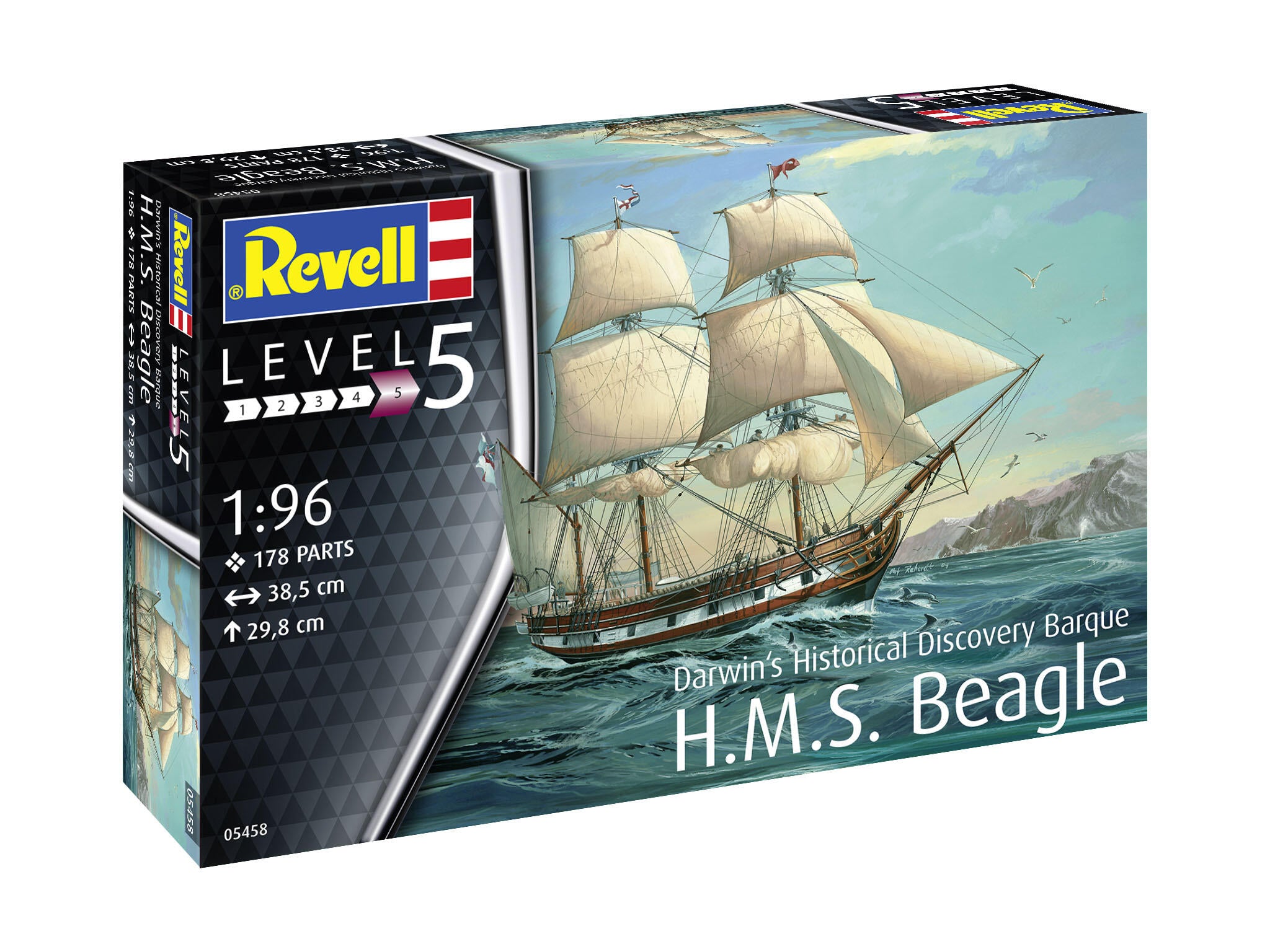 Maquette bateau Revell 05458 Darwin's Historical Discovery Barque H.M.S. Beagle
