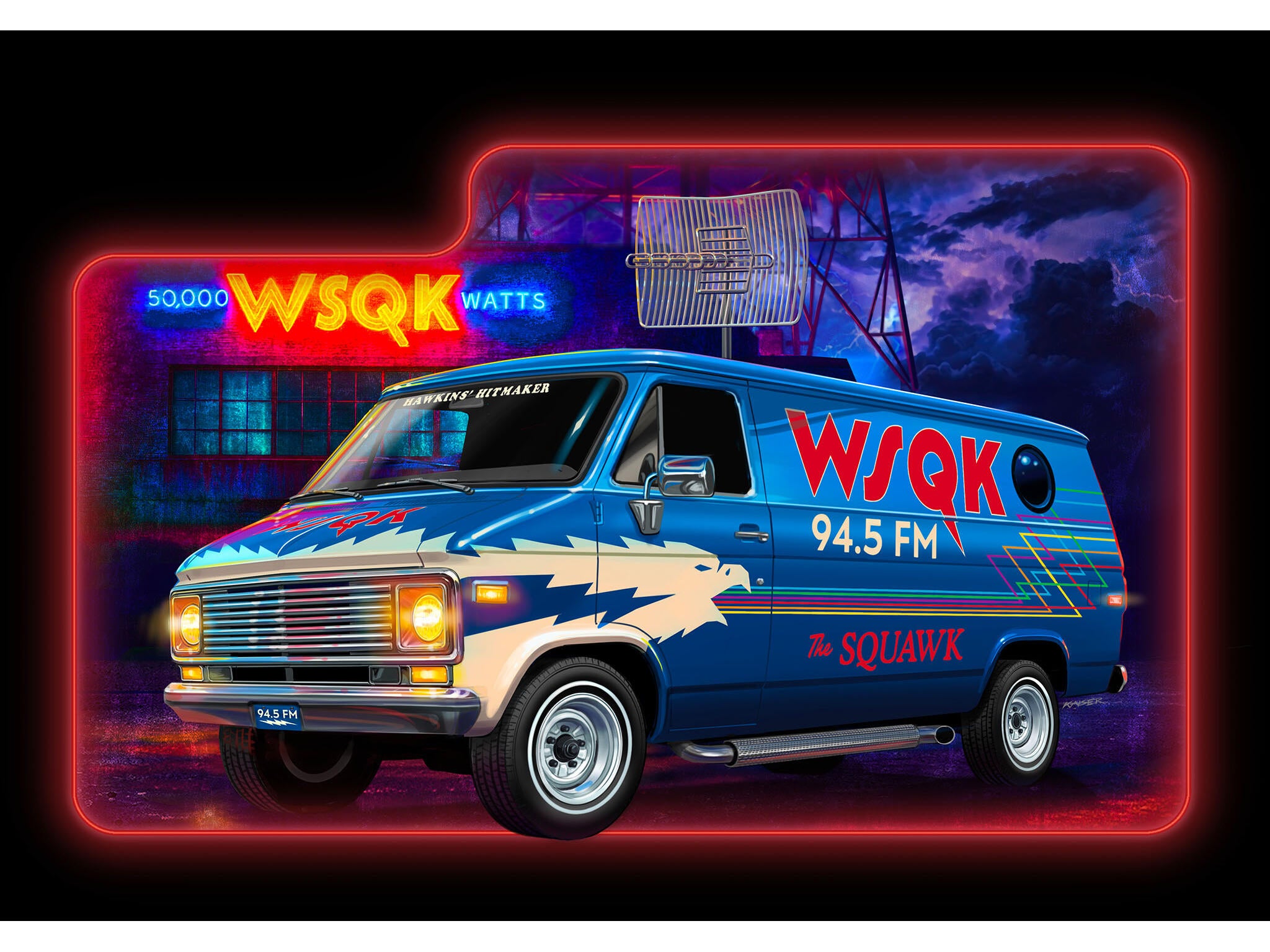 Maquette film Revell 07732 GMC® WSQK Squawk Van "Stranger Things"