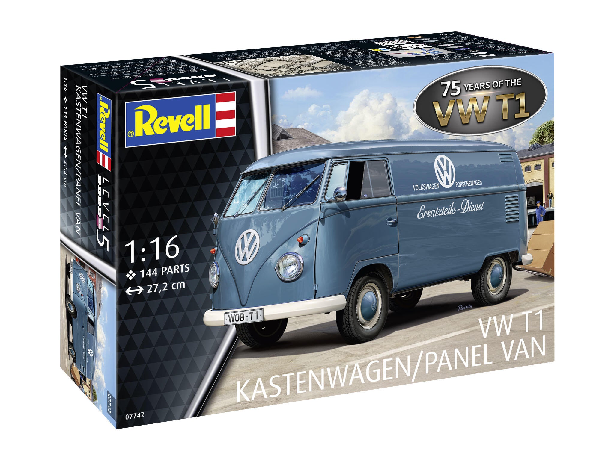 Maquette voiture Revell 07742 VW T1 Panel Van - 75 ans VW T1