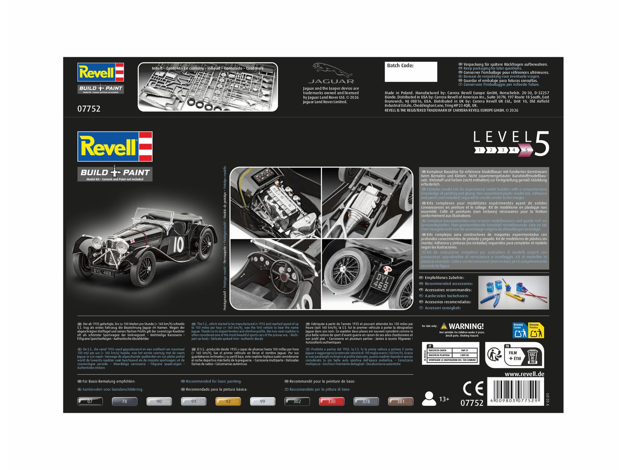Maquette voiture Revell 07752 Jaguar SS 100