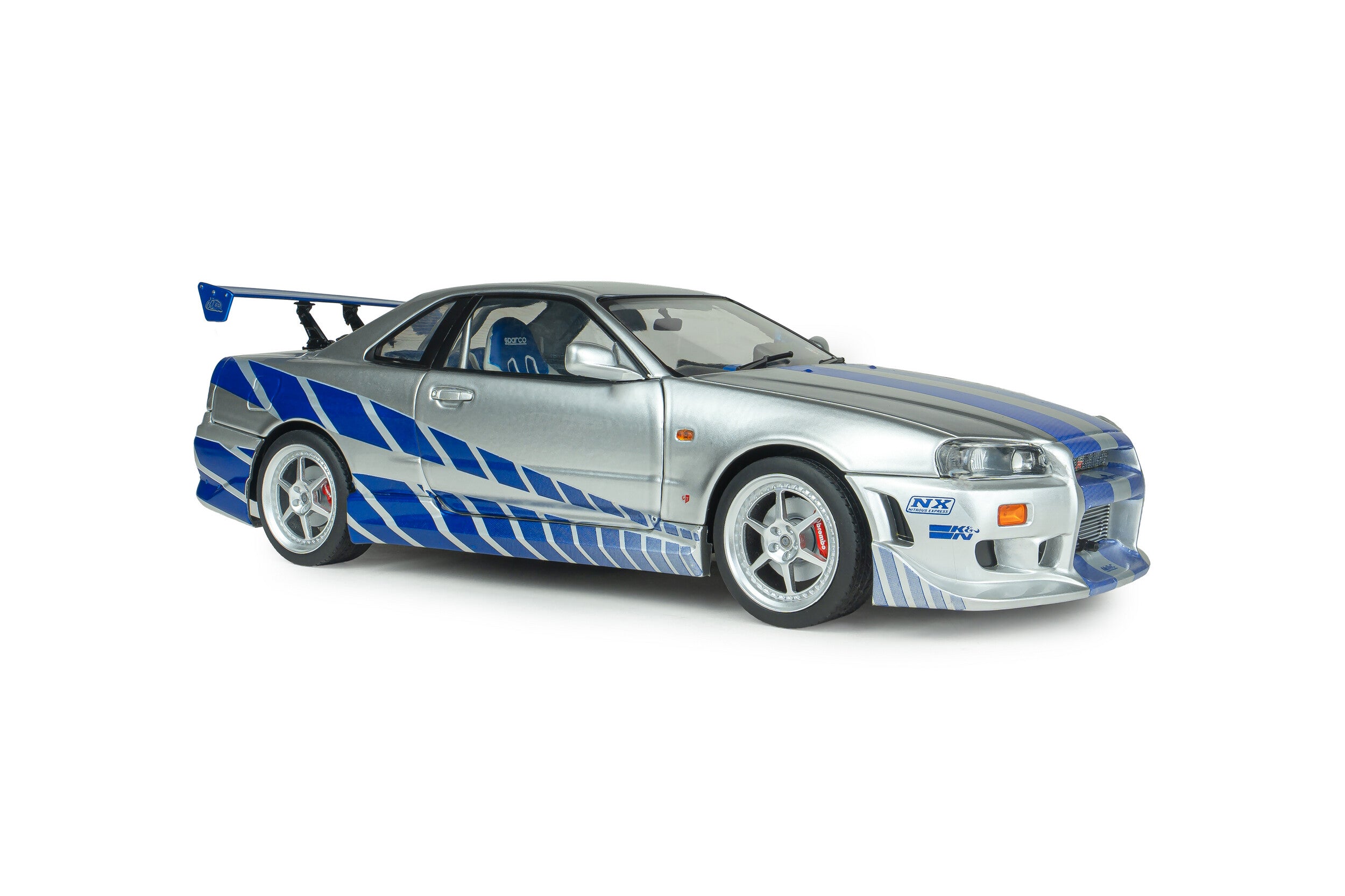 Solido S1804315A Voiture miniature collection 1/18 Nissan Skyline GT-R (BNR34) Fast Furious BRIAN 1999 - Breizh Modélisme.