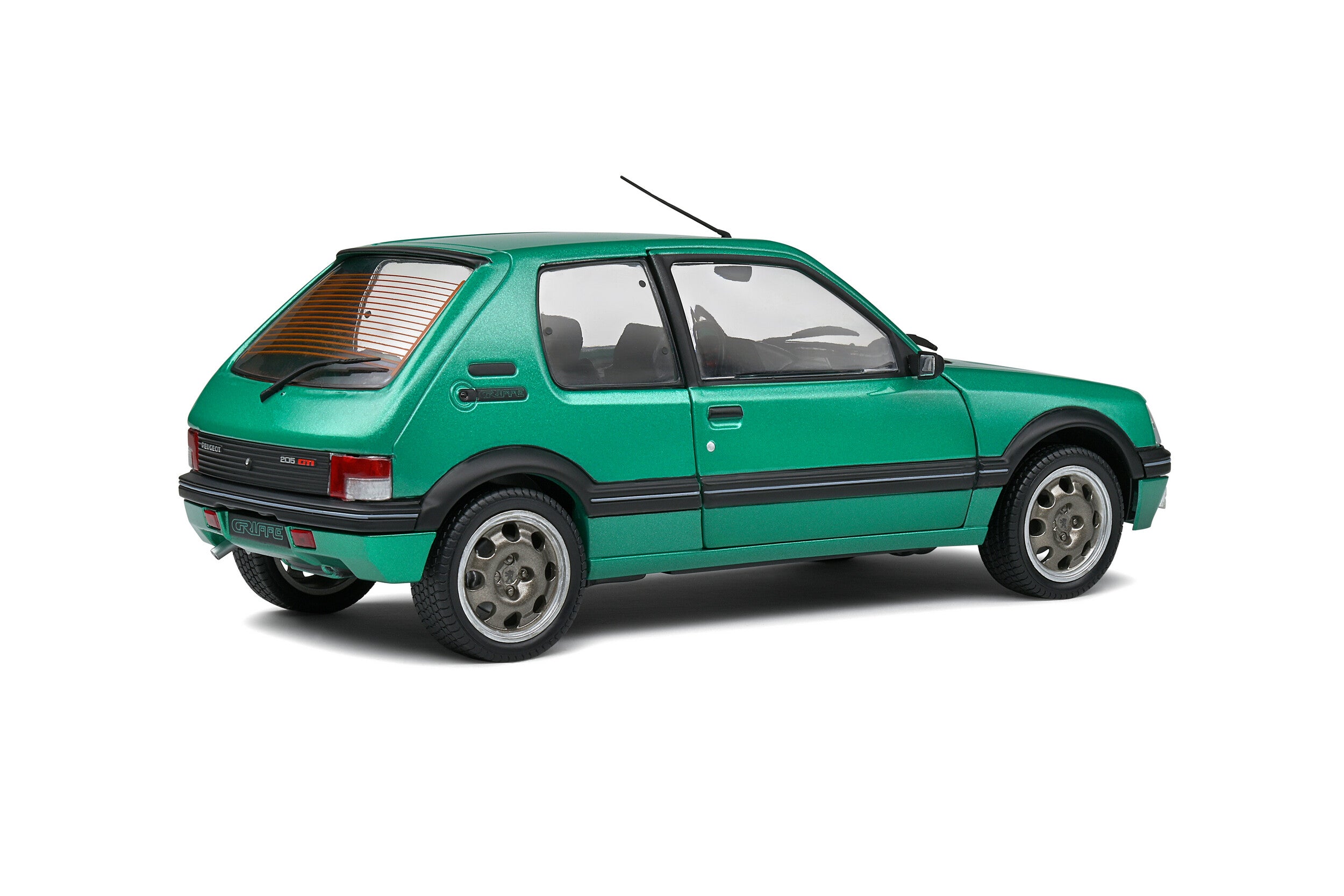 Solido S1801712 Voiture miniature collection 1/18 Peugeot 205 GTI Griffe – Vert Fluorite – 1992
