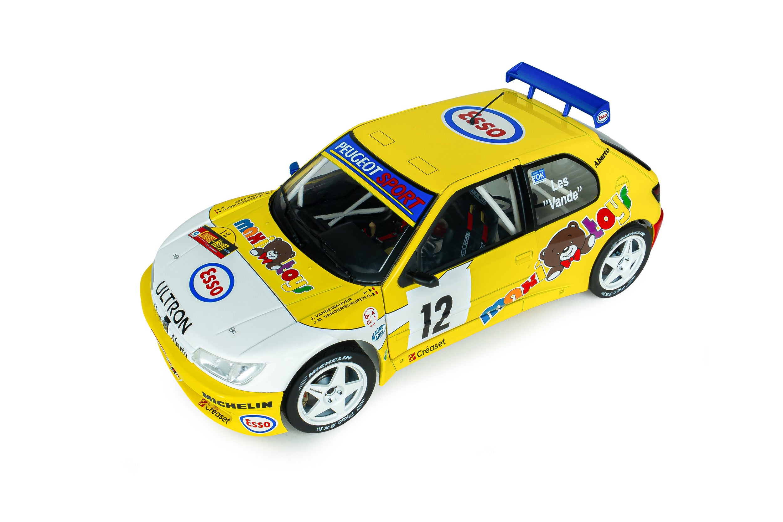 Solido S1808311 Voiture miniature collection 1/18 Peugeot 306 Maxi Rally du Condroz 1997 #12 J.P. Vandewauver / J.M. Vanderschuren