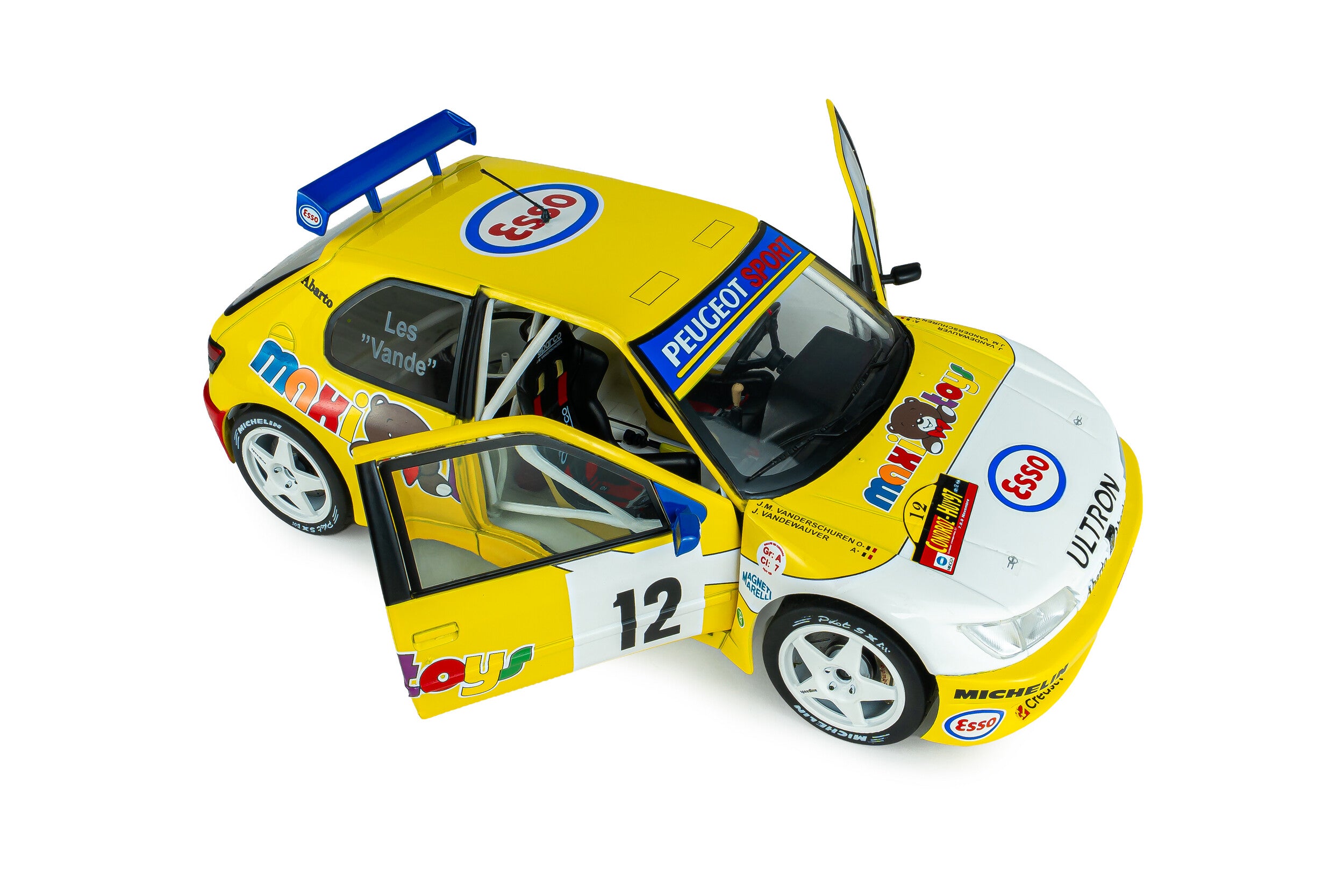Solido S1808311 Voiture miniature collection 1/18 Peugeot 306 Maxi Rally du Condroz 1997 #12 J.P. Vandewauver / J.M. Vanderschuren