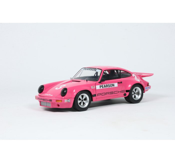 Solido S1810706 Voiture miniature collection 1/18 Porsche 911 rose 3 Pearson iroc Daytona 1974