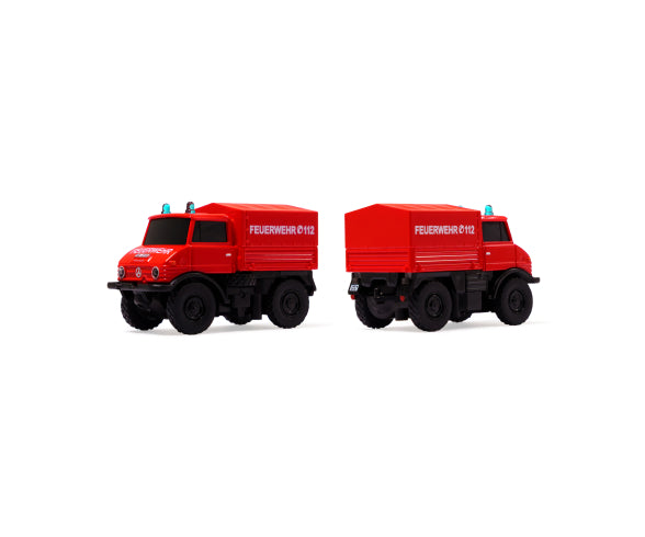 Mini voiture RC M-B Unimog U406 avec remorque 1/87 - Breizh Modélisme.