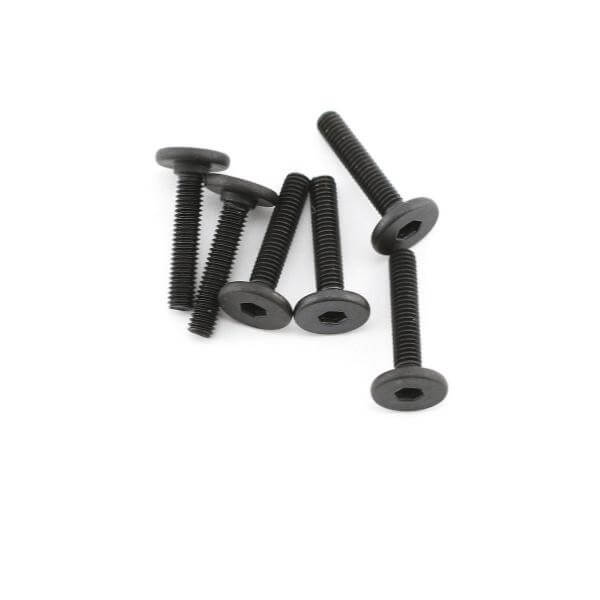 6 Vis BTR Tête plate large 3x15mm Traxxas 3646