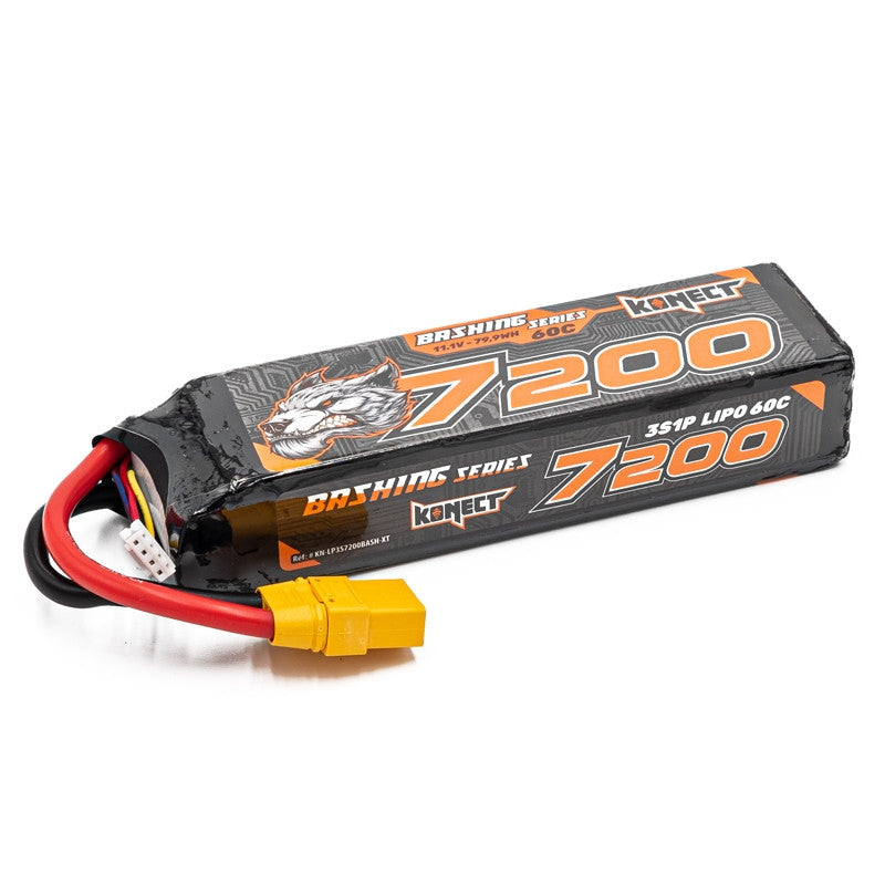 Konect Batterie lipo 3S 7200mah 11.1V 60C 3S1P XT60 Bashing
