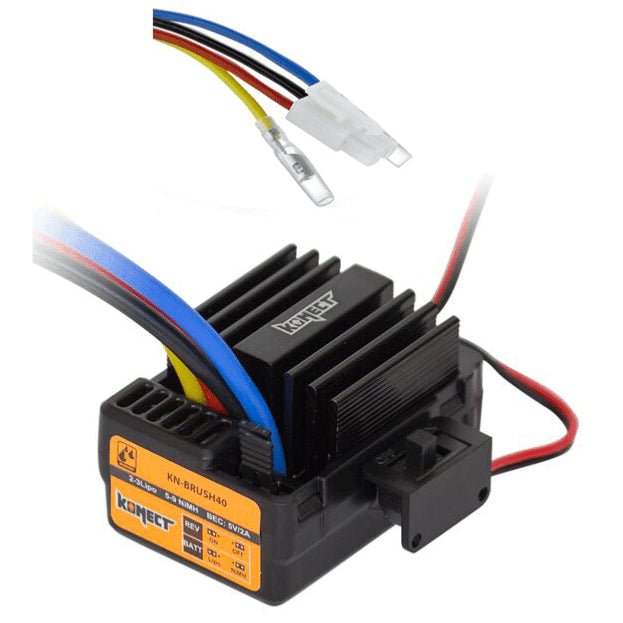 Variateur moteur charbon 40A Standard Waterproof 1/10 - Konect KN-BRUSH40
