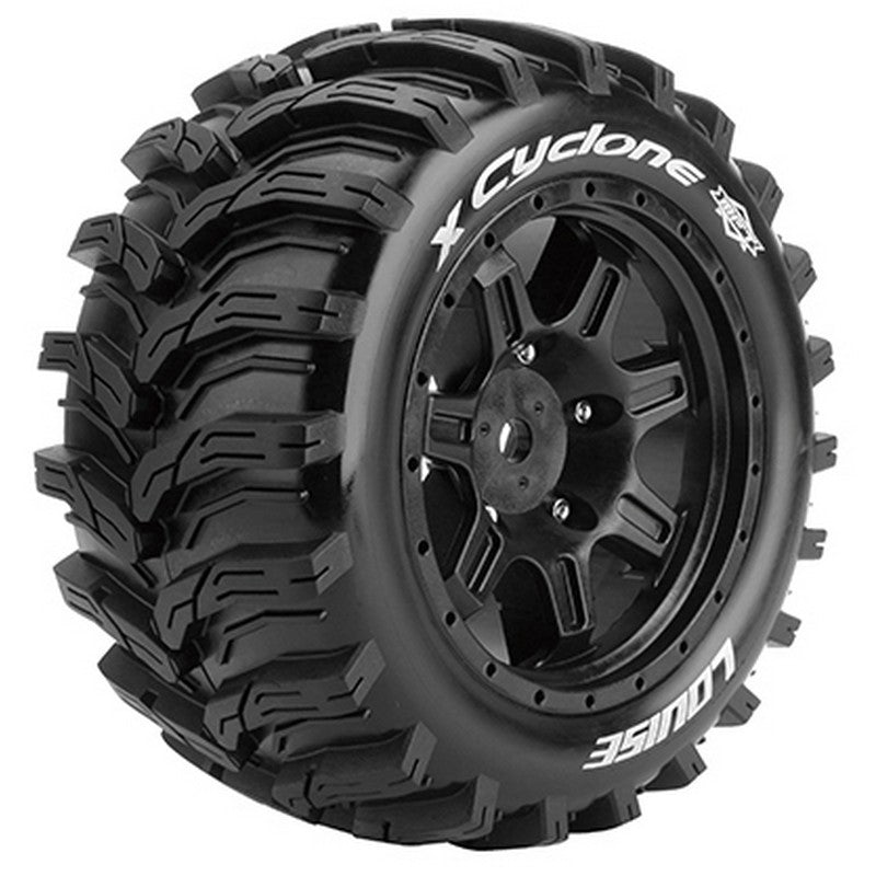 2 Pneus et jantes Louise X-CYCLONE pour Traxxas XMaxx 3298B